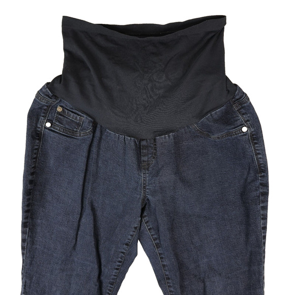 Indigo Blue Maternity Jeans Womens XLL Boot Cut Flare 33x31 - Picture 3 of 9